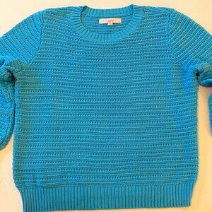 LOFT bright blue sweater - size L